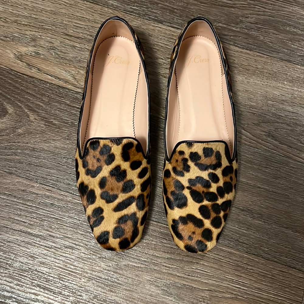 ✨EUC J Crew Leopard Print Loafer 🐆🖤🤎